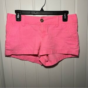 Lilly Pulitzer 100% Cotton Pink The Walsh Shorts Size 2